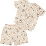 Rabbit + Bear Organic Infant Organic Cotton Shirt and Shorts Set - Short Sleeve