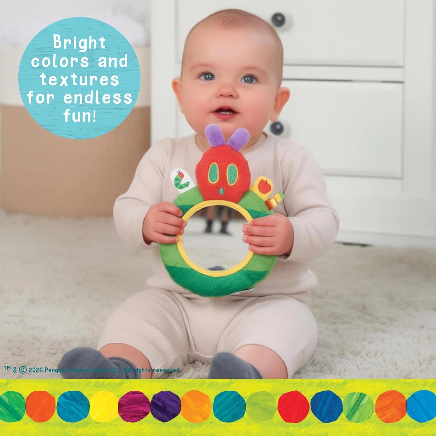 Eric Carle - Very Hungry Caterpillar on the Go Mirror Rattle Toy