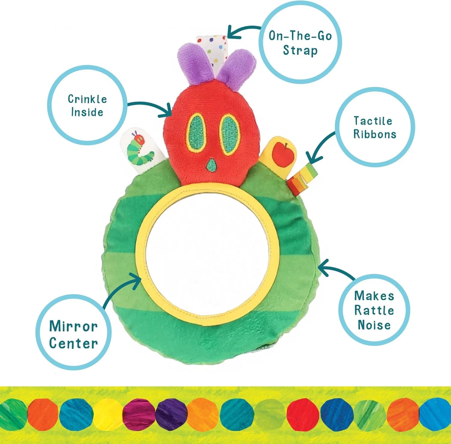 Eric Carle - Very Hungry Caterpillar on the Go Mirror Rattle Toy
