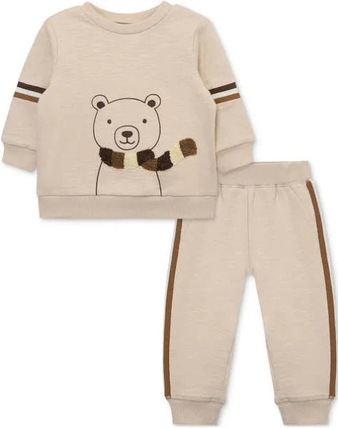 Little Me Baby Boy's Bear Sweatshirt & Joggers Set