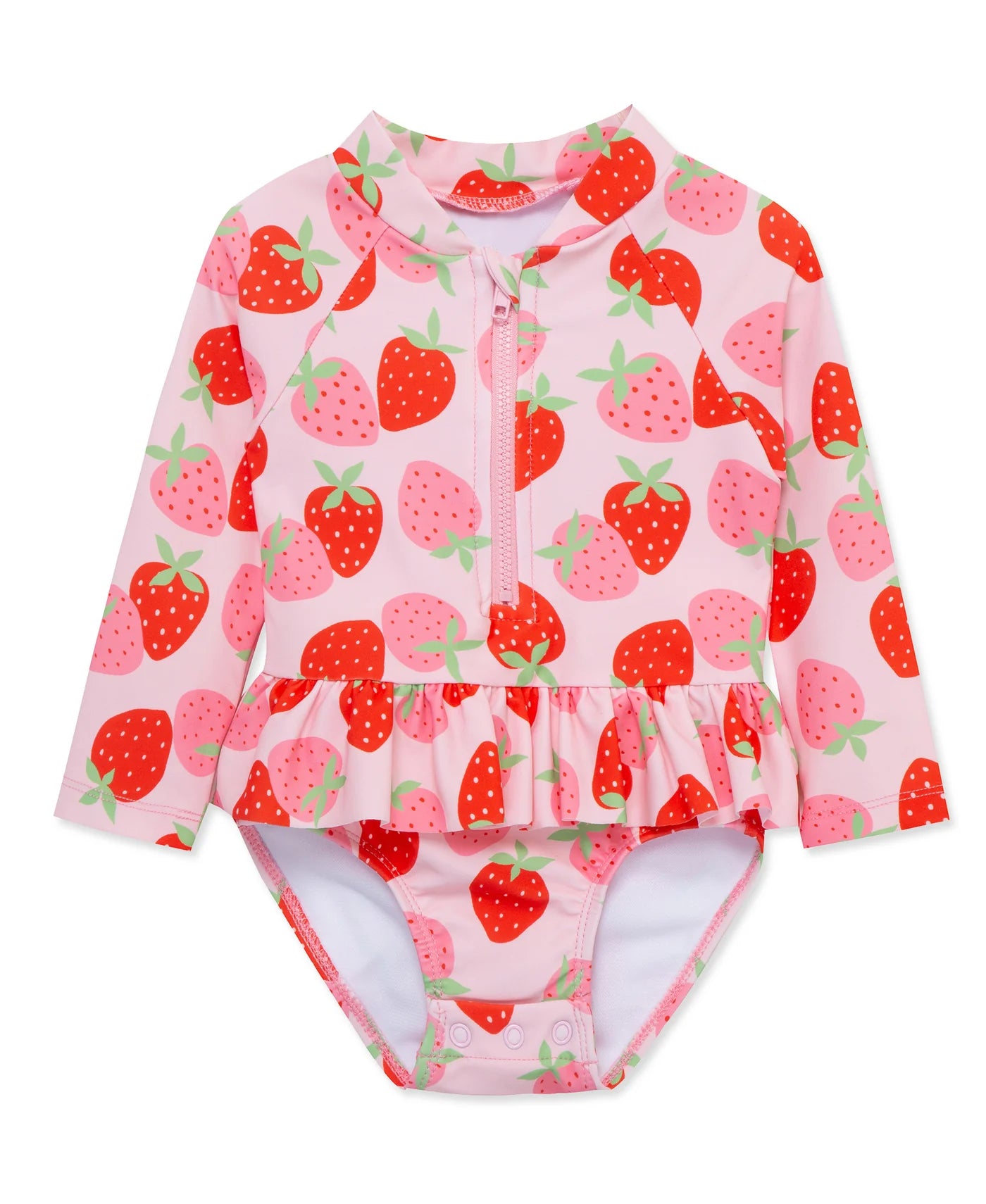 Strawberry  Rashguard Swimsuit with Hat