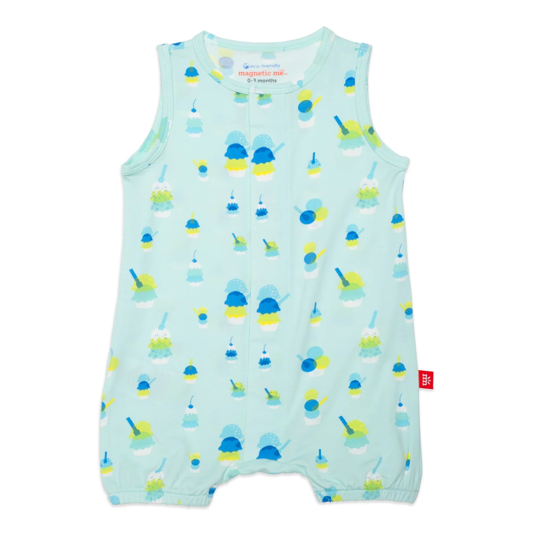 Magnetic Me- Green Sundae Funday Tank Romper