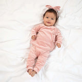 Pink Velour 3Pc Set 9-12